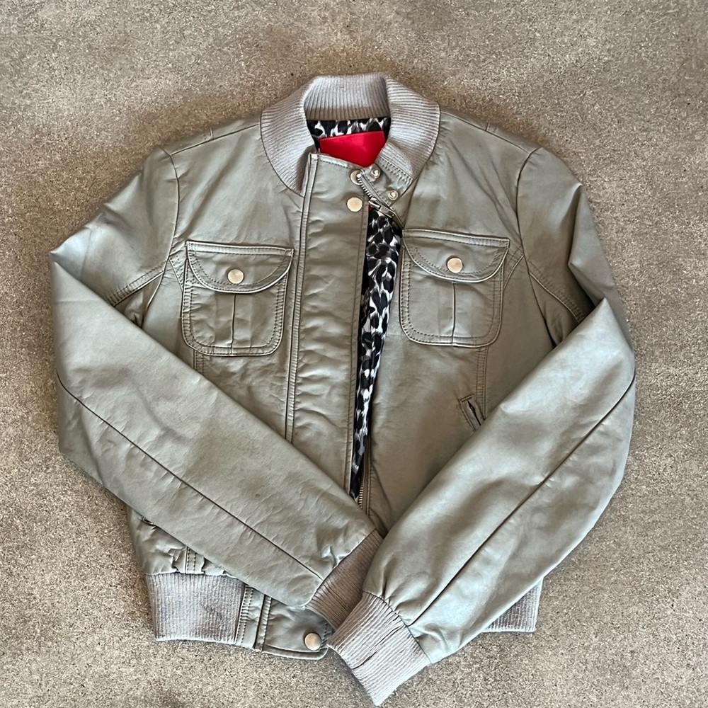 Vintage Grey Bomber Jacket